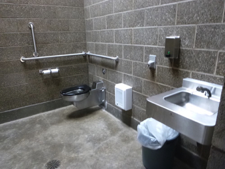 Interior of an accessible restroom